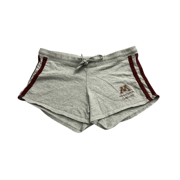 Cotton Exchange Pants - Vintage Sexy Minnesota Gophers Shorts Womens Large Gray Excellent Side Stripe